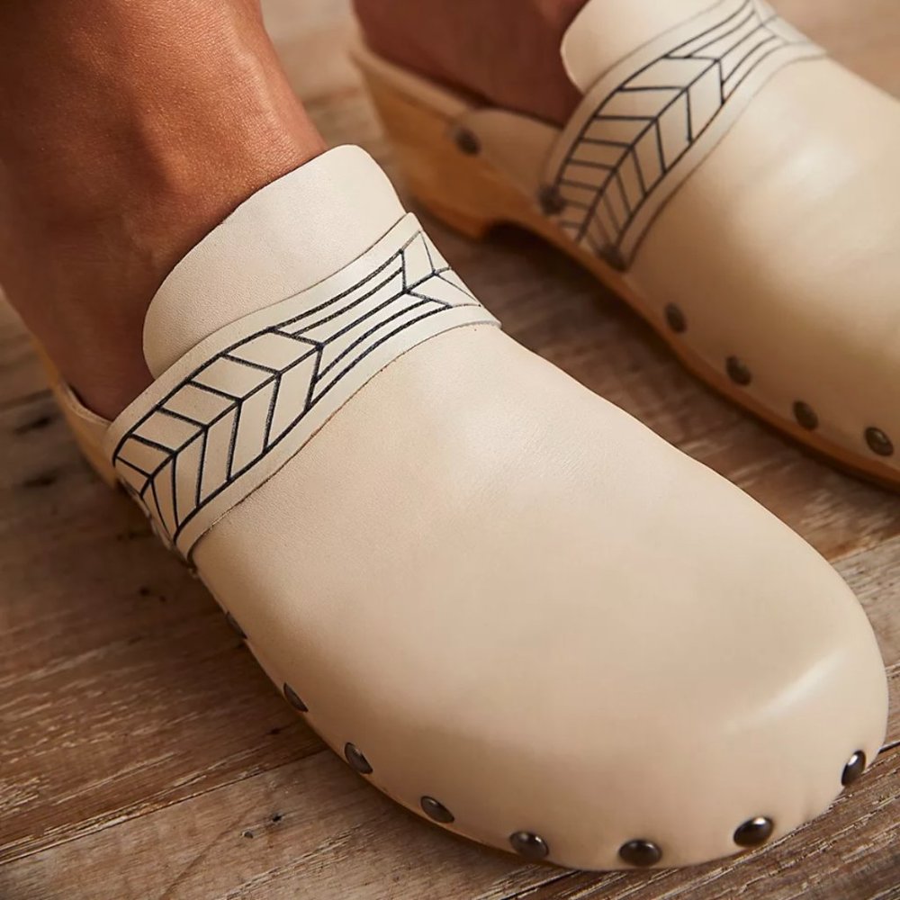 Free People Chloe Clogs – Size 8 / EU 38 – Bone – NIB – Classic Backless Slip-On - Picture 12 of 12